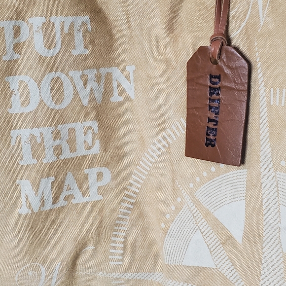 Put Down The Map Graphic Tote Bag Prinitives by Kathy Distressed - Picture 3 of 7